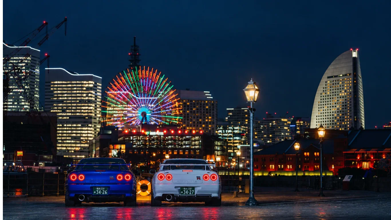 Yokohama Minato Mirai waterfront at night